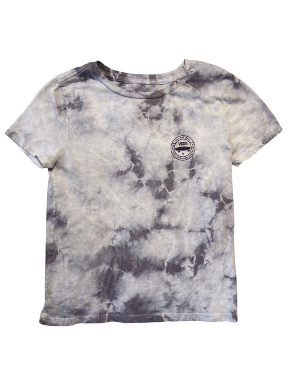 Vans‎ Off The Wall Tie Dye T Shirt Light Purple Skate Streetwear Tee Size Small